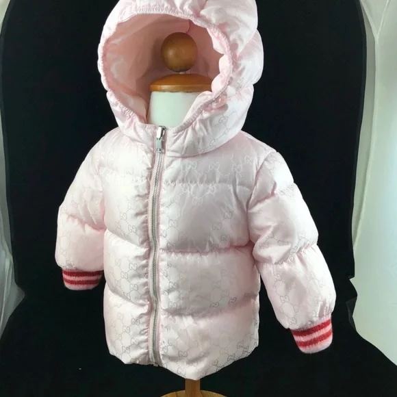 Pink Gucci Coat Baby Girl Gucci Baby Coat Sales - Main Image